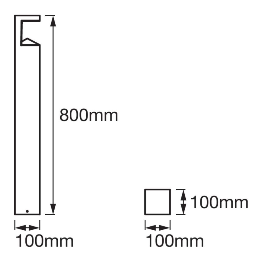 Ledvance - Lámpara de exterior LED PYRAMID 1xLED/9W/230V IP44 80 cm