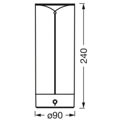Ledvance - Lámpara de mesa regulable LED táctil DECOR FILAMENT LED/1,2W/5V 1000 mAh