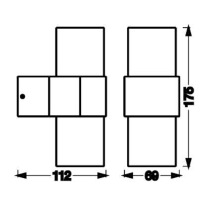Ledvance - Lámpara de pared exterior ENDURA ROTARY 2xGU10/5W/230V IP44