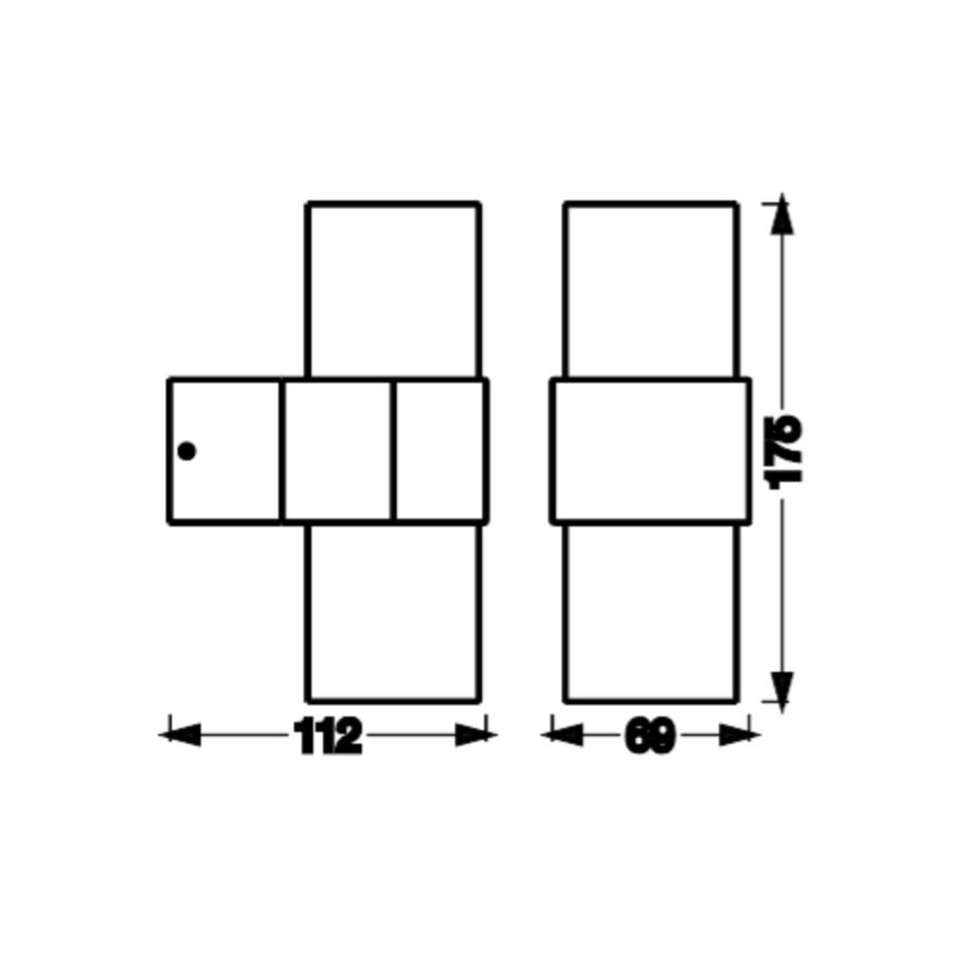 Ledvance - Lámpara de pared exterior ENDURA ROTARY 2xGU10/5W/230V IP44
