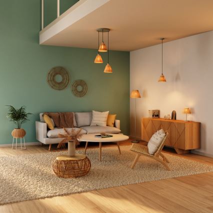 Ledvance - Lámpara de pie DECOR RAFFIA 1xE27/15W/230V rafia