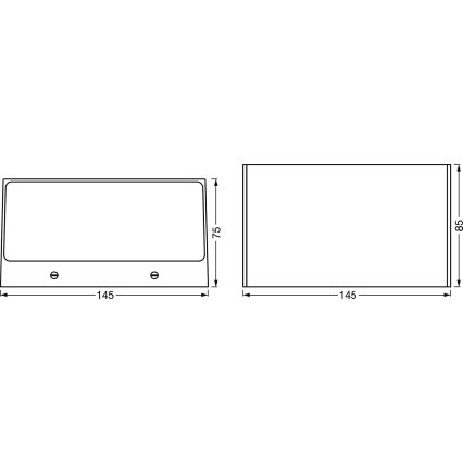 Ledvance - Aplique LED RGBW regulable para exteriores SMART+ BRICK LED/14W/230V Wi-Fi IP44