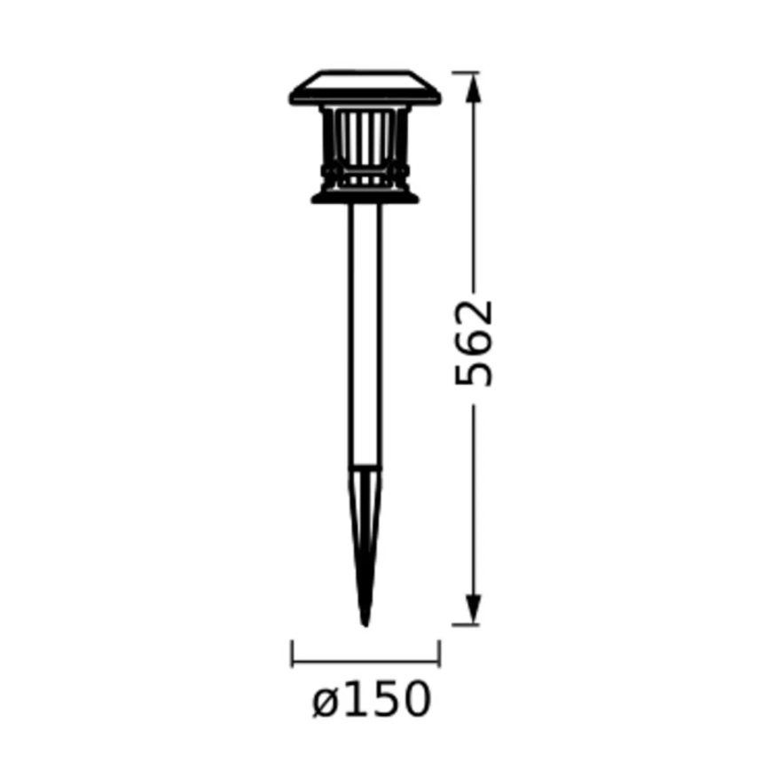Ledvance - Lámpara solar LED RGBW regulable SMART+ SOLAR LED/0,12W/3,2V 3000-6500K IP44