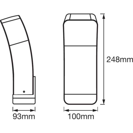 Ledvance - LED RGBW Aplique exterior SMART+ CURVE LED/9W/230V IP44