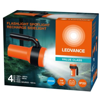 Ledvance - Linterna recargable LED con un power bank FLASHLIGHT LED/3W/5V 2400 mAh