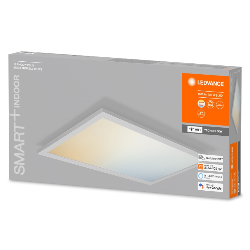Ledvance - Luminaria de techo LED regulable SMART+ PLANON LED/22W/230V 30x60 cm Wi-Fi