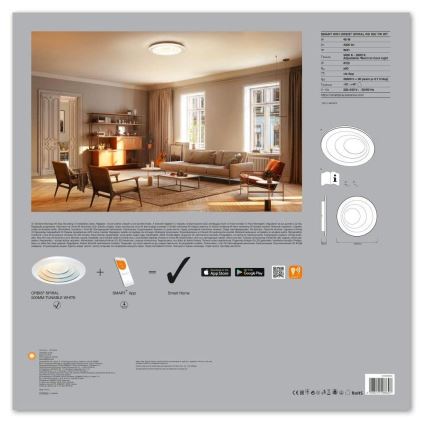 Ledvance - Luminaria LED regulable SMART+ SPIRAL LED/40W/230V 3000K-6500K Wi-Fi
