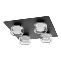 Ledvance - Plafón LED de baño ORBIS FLAME 4xLED/5,5W/230V 3000/4000K IP44 negro