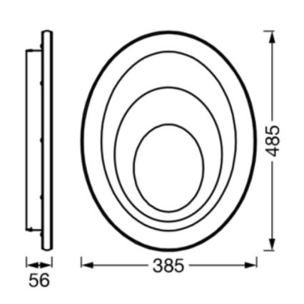 Ledvance - Plafón LED ORBIS SPIRAL LED/37W/230V
