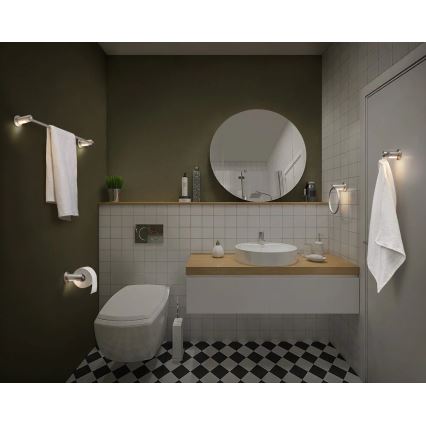 Ledvance - Portarrollos de papel higiénico con LED retroiluminación 3xAAA IP44