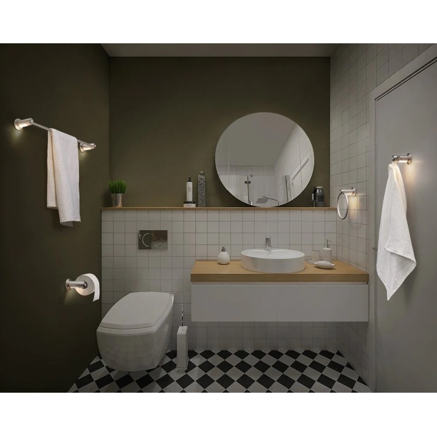 Ledvance - Portarrollos de papel higiénico con LED retroiluminación 3xAAA IP44