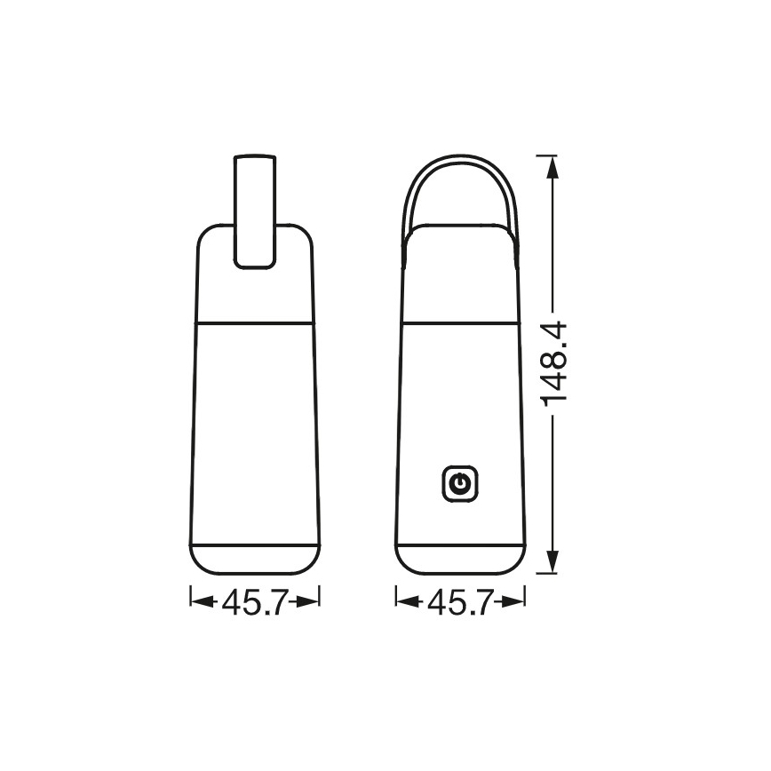 Ledvance - Power bank LED con función de linterna MOBILE LED/0,5W/5V 1800mAh 2xUSB