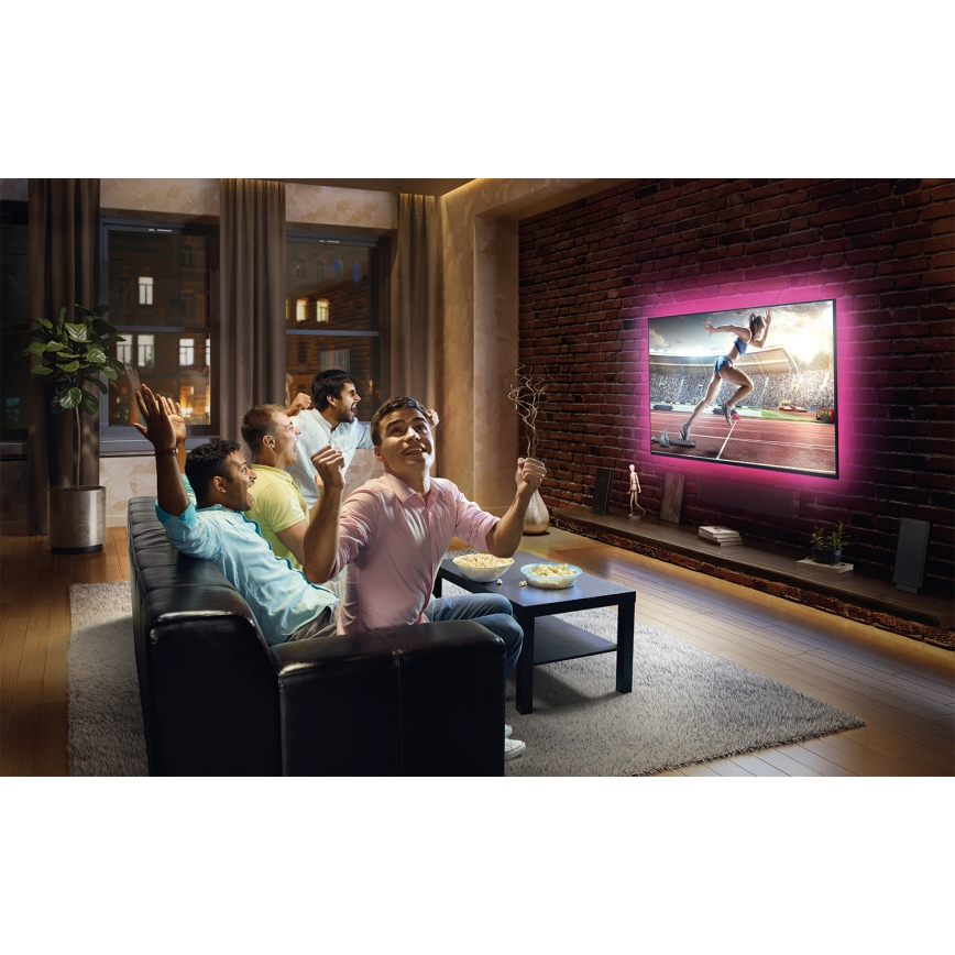 Ledvance - Tira LED RGB regulable FLEX TV MOOD 1m LED/4W/5V + mando a distancia