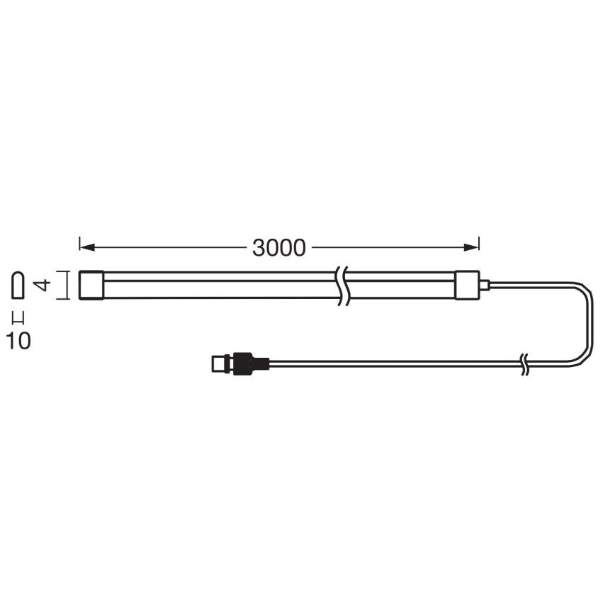 Ledvance - Tira LED solar RGB regulable FLEX MAGIC 3m LED/1,2W/5V IP44 + mando a distancia