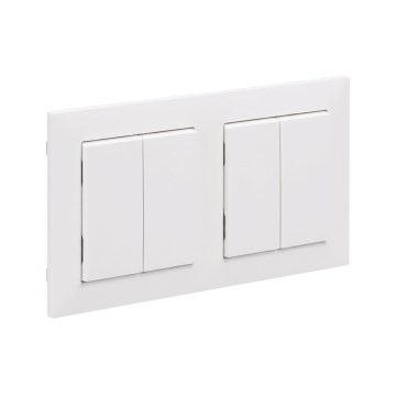 Legrand - 2x Interruptor doble de escalera n.º 5 con marco SUNO blanco