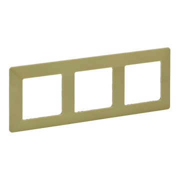 Legrand 754083 - Marco para mecanismos VALENA LIFE 3P, color verde