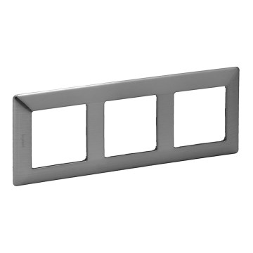 Legrand 754153 - Marco para interruptores VALENA LIFE 3P, en acero inoxidable