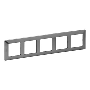 Legrand 754155 - Marco para mecanismos VALENA LIFE 5 módulos, acero inoxidable