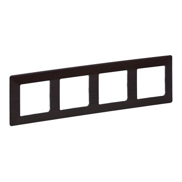 Legrand 754174 - Marco embellecedor para interruptores VALENA LIFE 4P, acabado madera oscura