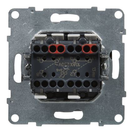 Legrand - Conmutador doble para escalera n.º 6+6 sin marco SUNO blanco