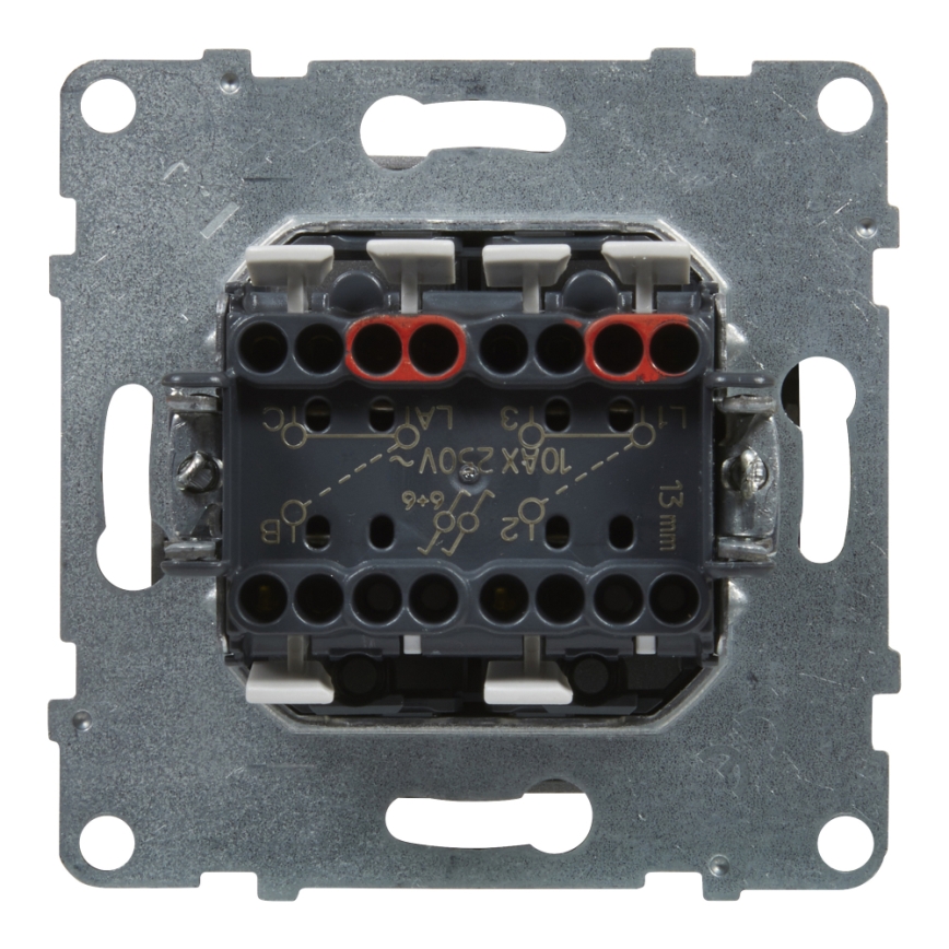 Legrand - Conmutador doble para escalera n.º 6+6 sin marco SUNO blanco