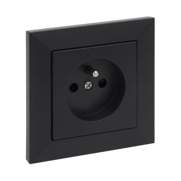Legrand - Enchufe doméstico con marco SUNO 250V negro
