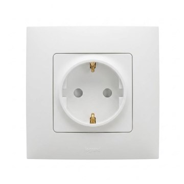 Legrand - Enchufe doméstico SCHUKO con marco NILOE 250V blanco