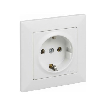 Legrand - Enchufe doméstico SCHUKO con marco SUNO 250V blanco