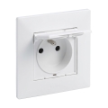 Legrand - Enchufe exterior con marco NILOE STEP 250V IP44 blanco