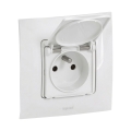 Legrand - Enchufe exterior para uso doméstico con marco NILOE 250V IP44 blanco