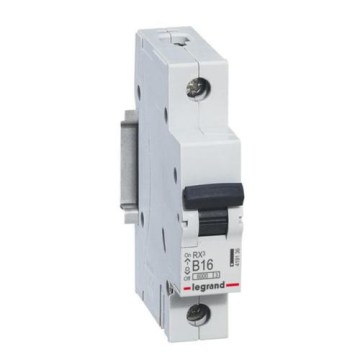 Legrand - Interruptor automático modular unipolar RX3 1P, curva B, 16 A, capacidad de corte 6000 A
