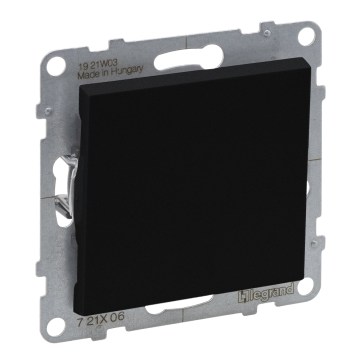 Legrand - Interruptor de escalera č. 6 sin marco SUNO negro
