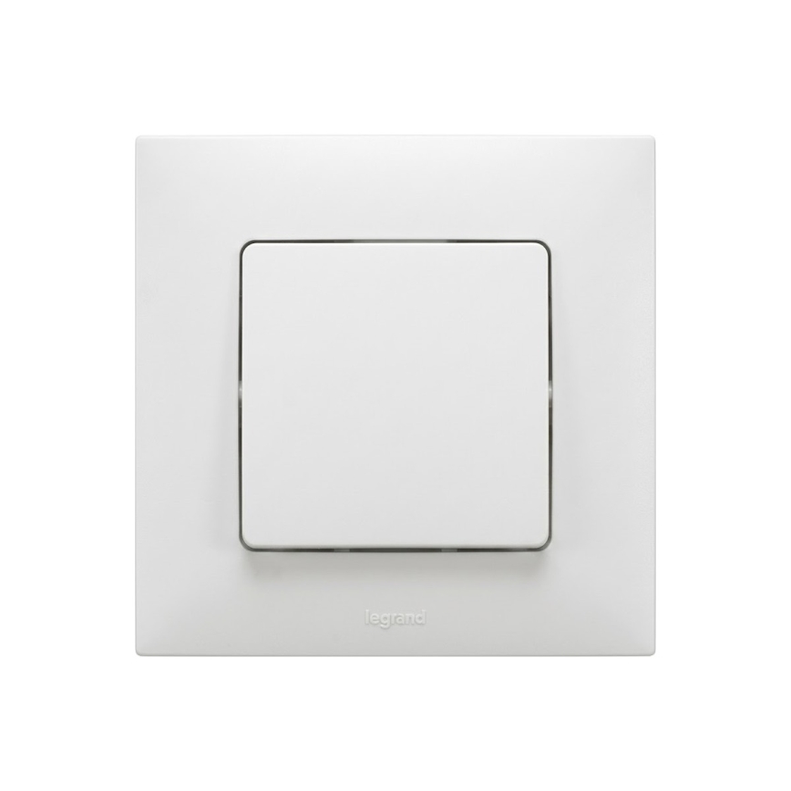 Legrand - Interruptor de escalera n.º 6 con marco NILOE blanco