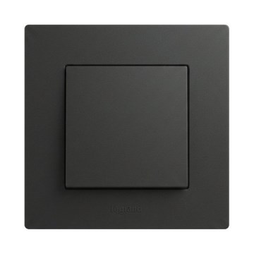 Legrand - Interruptor de escalera n.º 6 con marco NILOE STEP negro
