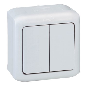 Legrand - Interruptor de pared serie FORIX n.º 5 IP44 blanco