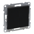 Legrand - Interruptor doble de escalera n.º 6+6 sin marco SUNO negro