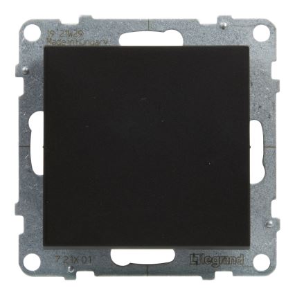 Legrand - Interruptor doble de escalera n.º 6+6 sin marco SUNO negro