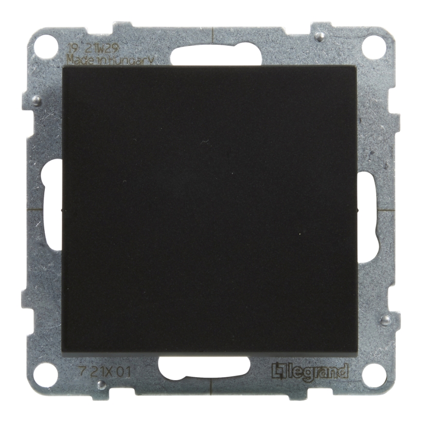 Legrand - Interruptor doble de escalera n.º 6+6 sin marco SUNO negro