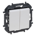 Legrand - Interruptor doble en serie č. 5 sin marco NILOE STEP blanco