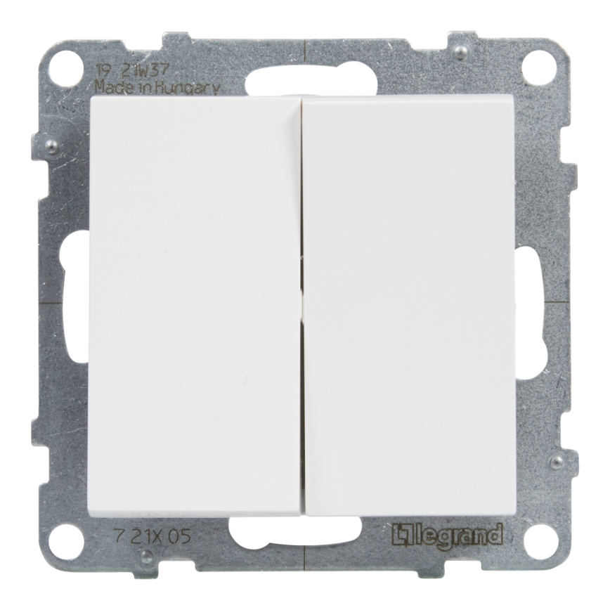Legrand - Interruptor doble en serie č. 5 sin marco SUNO blanco