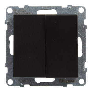 Legrand - Interruptor doble en serie č. 5 sin marco SUNO negro