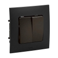 Legrand - Interruptor doble en serie n.º 5 con marco NILOE negro