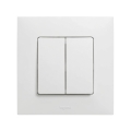 Legrand - Interruptor doble para escalera n.º 6+6 con marco NILOE blanco