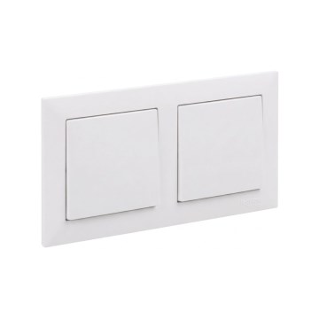 Legrand - Interruptor doble unipolar č. 1 con marco SUNO blanco