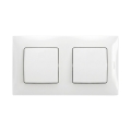 Legrand - Interruptor doble unipolar n.º 1 con marco NILOE blanco