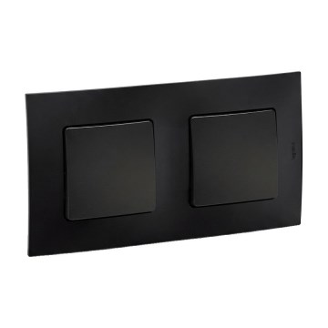 Legrand - Interruptor doble unipolar n.º 1 con marco NILOE negro