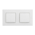 Legrand - Interruptor doble unipolar n.º 1 con marco NILOE STEP blanco