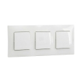 Legrand - Interruptor triple unipolar n.º 1 con marco NILOE blanco