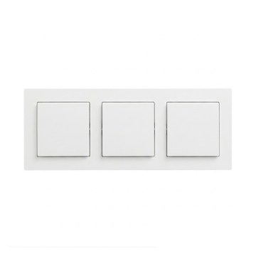 Legrand - Interruptor triple unipolar n.º 1 con marco NILOE STEP blanco