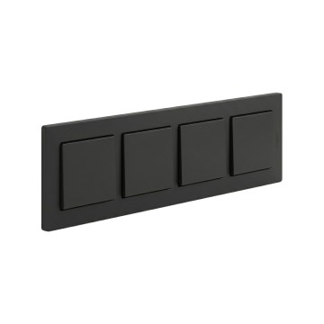 Legrand - Interruptor unipolar cuádruple č. 1 con marco NILOE STEP negro